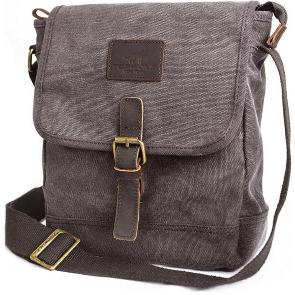 Canvas Messenger Bag Small Crossbody Bag Shoulder Bag Travel Anti Theft Bag